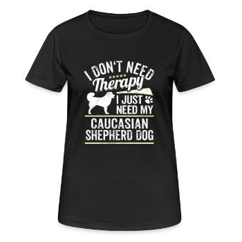 Propriétaire de chien de berger du Caucase Cool Dog Idée cadeau - T-shirt respirant Femme - noir - Devant - AI Model Female 172 light (172cm)