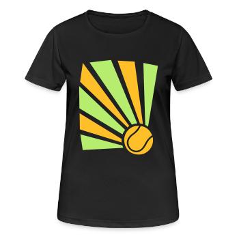 Tennis Explosion - Frauen T-Shirt atmungsaktiv - Schwarz - Vorne - AI Model Female 172 light (172cm)