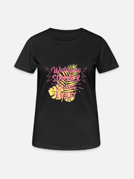 Welcome Summer Beach - Women's Breathable T-Shirt - black