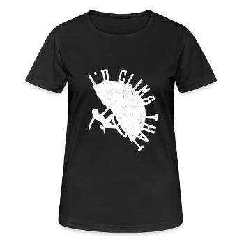 montée - T-shirt respirant Femme - noir - Devant - AI Model Female 172 light (172cm)