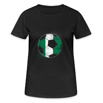 Nigeria - Frauen T-Shirt atmungsaktiv - Schwarz - Vorne - AI Model Female 172 light (172cm)