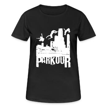 Cadeau Parkour Le Parcour Freerunning Backflip - T-shirt respirant Femme - noir - Devant - AI Model Female 172 light (172cm)