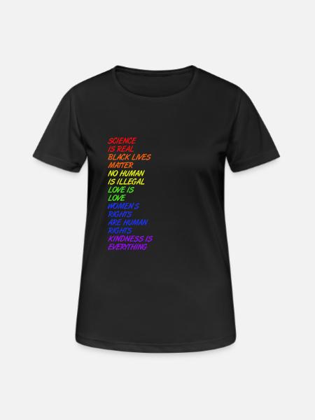 Science is real - LGBT - Women's Breathable T-Shirt - black