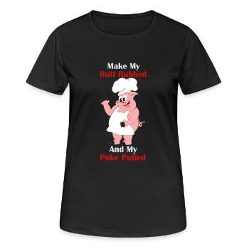 Faire frotter mes fesses et mon poke tiré Griller - T-shirt respirant Femme - noir - Devant - AI Model Female 172 light (172cm)