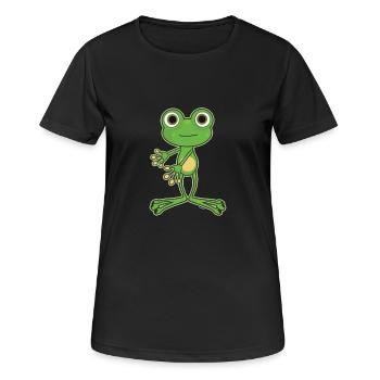 Floss Dance Move Frog - Women's Breathable T-Shirt - black - Front - AI Model Female 172 light (172cm)