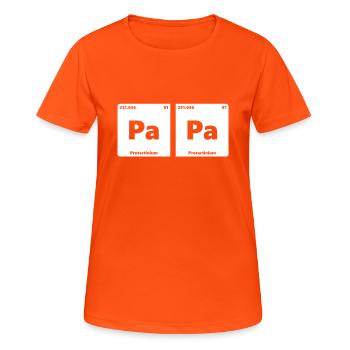 Elément chimique PaPa - T-shirt respirant Femme - orange néon - Devant - AI Model Female 172 dark (172cm)