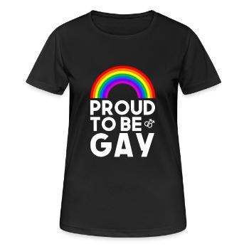 Proud to be gay - Women's Breathable T-Shirt - black - Front - AI Model Female 172 light (172cm)
