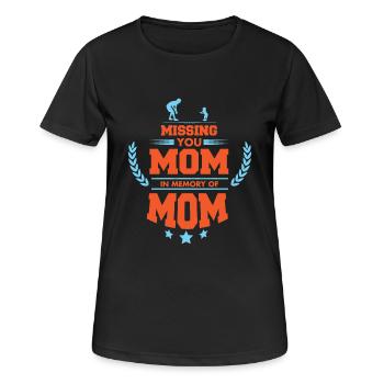 Tu me manques maman, Dans la mémoire de maman - T-shirt respirant Femme - noir - Devant - AI Model Female 172 light (172cm)