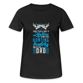 Daddy hunter - Women's Breathable T-Shirt - black - Front - AI Model Female 172 light (172cm)