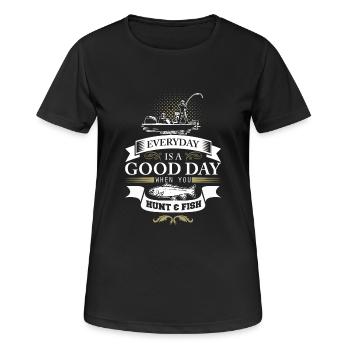 Hunt and fish! - Women's Breathable T-Shirt - black - Front - AI Model Female 172 light (172cm)