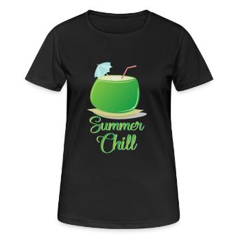 Été, cocktail et détente - T-shirt respirant Femme - noir - Devant - AI Model Female 172 light (172cm)