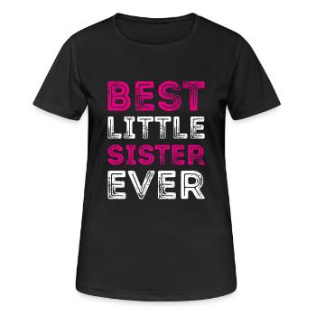 BEST LITTLE SISTER EVER Beste kleineSchwester - Frauen T-Shirt atmungsaktiv - Schwarz - Vorne - AI Model Female 172 light (172cm)