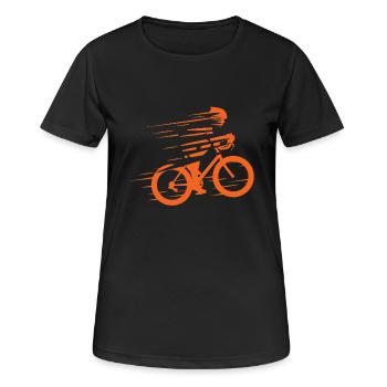 Rennrad Geschenk Rennradfahrer shirt Radrennen - Frauen T-Shirt atmungsaktiv - Schwarz - Vorne - AI Model Female 172 light (172cm)