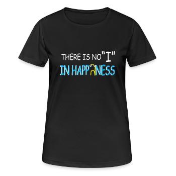 Il n'y a pas de "je" dans le bonheur - T-shirt respirant Femme - noir - Devant - AI Model Female 172 light (172cm)