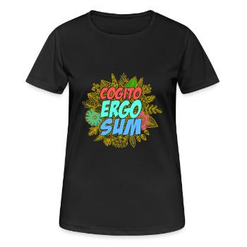 Cogito ergo sum - Women's Breathable T-Shirt - black - Front - AI Model Female 172 light (172cm)