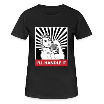 Frauenpower - Frauen T-Shirt atmungsaktiv - Schwarz - Vorne - AI Model Female 172 light (172cm)