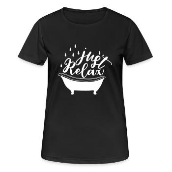 Relax relaxation bathing bathtub resting gift - Women's Breathable T-Shirt - black - Front - AI Model Female 172 light (172cm)
