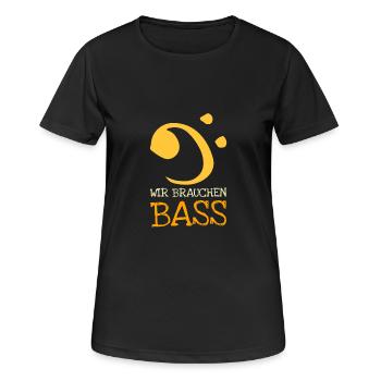 Bass Clef We need bass - Women's Breathable T-Shirt - black - Front - AI Model Female 172 light (172cm)