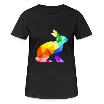 lièvre - T-shirt respirant Femme - noir - Devant - AI Model Female 172 light (172cm)