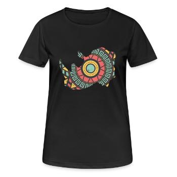 Silhouette Africa gift rhino rhino pattern - Women's Breathable T-Shirt - black - Front - AI Model Female 172 light (172cm)