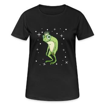 Frog Shirt Prince - Women's Breathable T-Shirt - black - Front - AI Model Female 172 light (172cm)
