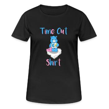 Time out Shirt Daddy Little DDLG BRAT Ageplay - Frauen T-Shirt atmungsaktiv - Schwarz - Vorne - AI Model Female 172 light (172cm)