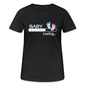 Baby loading ... baby shirt gift gift idea - Women's Breathable T-Shirt - black - Front - AI Model Female 172 light (172cm)