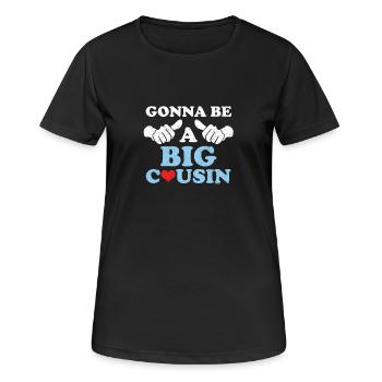 Big Cousin - T-shirt respirant Femme - noir - Devant - AI Model Female 172 light (172cm)