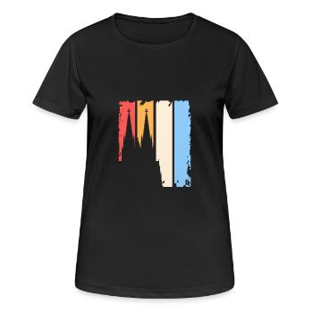 Vinatge Ko ln - Frauen T-Shirt atmungsaktiv - Schwarz - Vorne - AI Model Female 172 light (172cm)