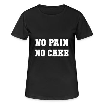 Pas de douleur, pas de gâteau! - Cadeau - T-shirt respirant Femme - noir - Devant - AI Model Female 172 light (172cm)