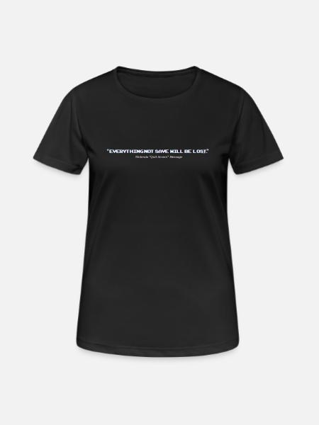 Retro Computer Screen message - Women's Breathable T-Shirt - black
