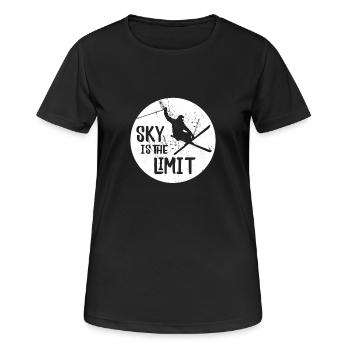 Skispringer Sky is the Limit vintage - Frauen T-Shirt atmungsaktiv - Schwarz - Vorne - AI Model Female 172 light (172cm)