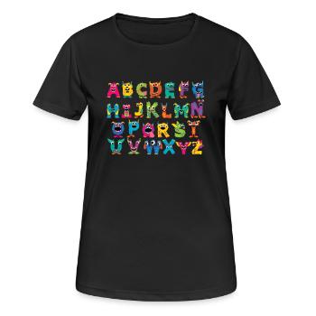 Écolier monstre drôle écolier écolier - T-shirt respirant Femme - noir - Devant - AI Model Female 172 light (172cm)