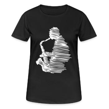 saxophonist - Frauen T-Shirt atmungsaktiv - Schwarz - Vorne - AI Model Female 172 light (172cm)