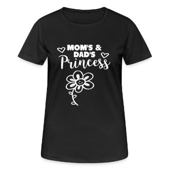 Fille de cadeau de princesse de maman et papa - T-shirt respirant Femme - noir - Devant - AI Model Female 172 light (172cm)
