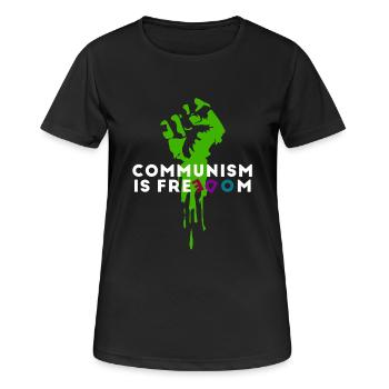 Le communisme est la liberté - T-shirt respirant Femme - noir - Devant - AI Model Female 172 light (172cm)