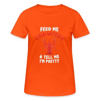 Chemise de homard cool I cadeau - T-shirt respirant Femme - orange néon - Devant - AI Model Female 172 dark (172cm)
