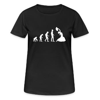 Flamenco Evolution / Flamenco Dance / Dress / White - Women's Breathable T-Shirt - black - Front - AI Model Female 172 light (172cm)