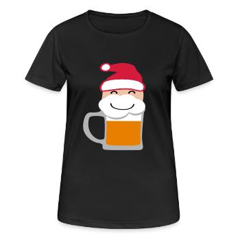 Weihnachtssbier - Frauen T-Shirt atmungsaktiv - Schwarz - Vorne - AI Model Female 172 light (172cm)