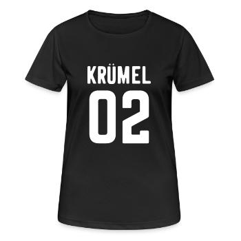 Krümel 02 Shirt Familien Partner Look Geschenk - Frauen T-Shirt atmungsaktiv - Schwarz - Vorne - AI Model Female 172 light (172cm)