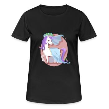 Unicorn bride - Women's Breathable T-Shirt - black - Front - AI Model Female 172 light (172cm)