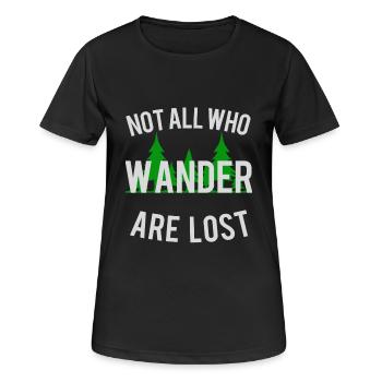 Randonnée alpinisme randonnée cadeau Wanderlust - T-shirt respirant Femme - noir - Devant - AI Model Female 172 light (172cm)