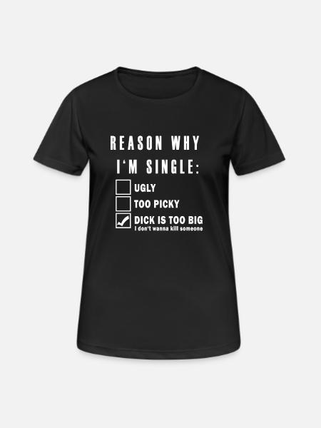 Single t shirt green why i'm single tshirt - Women's Breathable T-Shirt - black