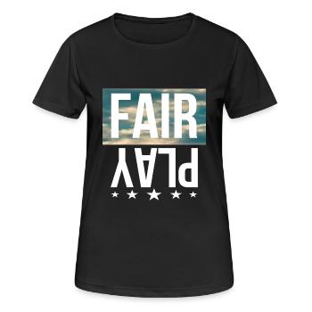 fair play - Women's Breathable T-Shirt - black - Front - AI Model Female 172 light (172cm)