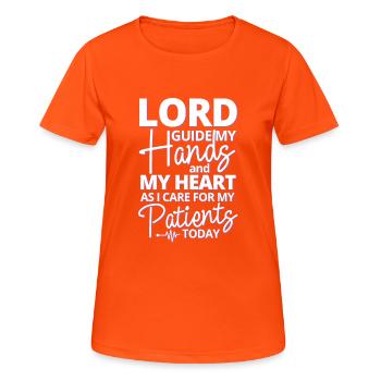Senior Caregiver Engel Nursing Care Nursing Home - Women's Breathable T-Shirt - neon orange - Front - AI Model Female 172 dark (172cm)