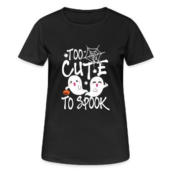 Too Cute to Spook - Halloween Fantôme fantôme - T-shirt respirant Femme - noir - Devant - AI Model Female 172 light (172cm)