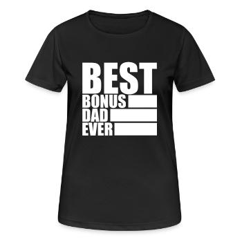 Beau père père père - T-shirt respirant Femme - noir - Devant - AI Model Female 172 light (172cm)