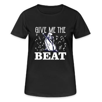 Contrebasse - Contrebasse - Contrebasse - Beat - T-shirt respirant Femme - noir - Devant - AI Model Female 172 light (172cm)