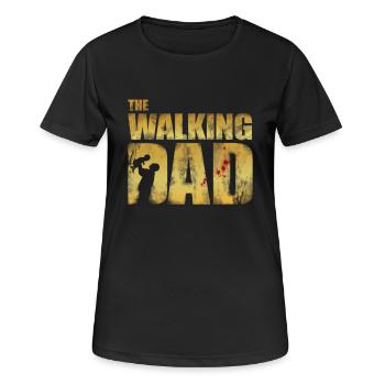 Le papa qui marche - T-shirt respirant Femme - noir - Devant - AI Model Female 172 light (172cm)