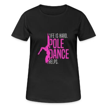 Pole Dance Workout Stangentanz Tänzerin Geschenk - Frauen T-Shirt atmungsaktiv - Schwarz - Vorne - AI Model Female 172 light (172cm)